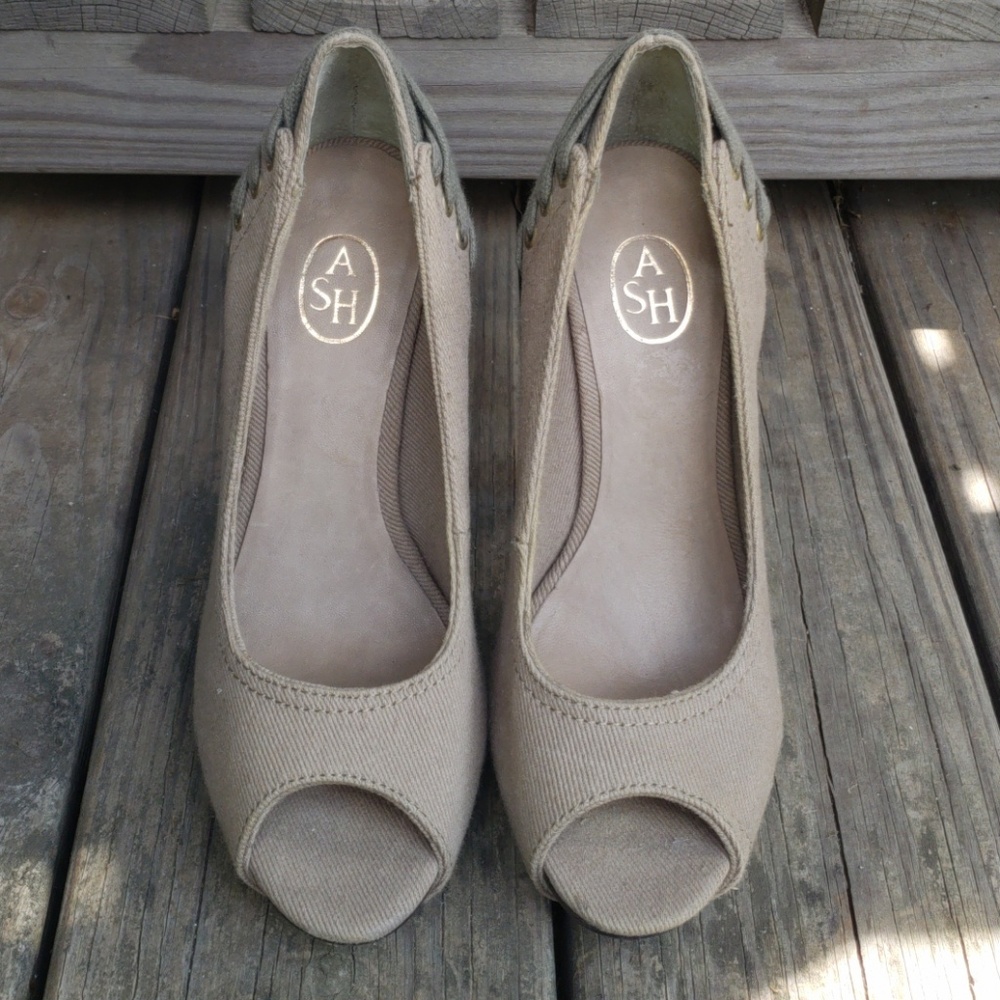 ASH Olive Green Womens Heel Size 7 - Picture 2 of 7